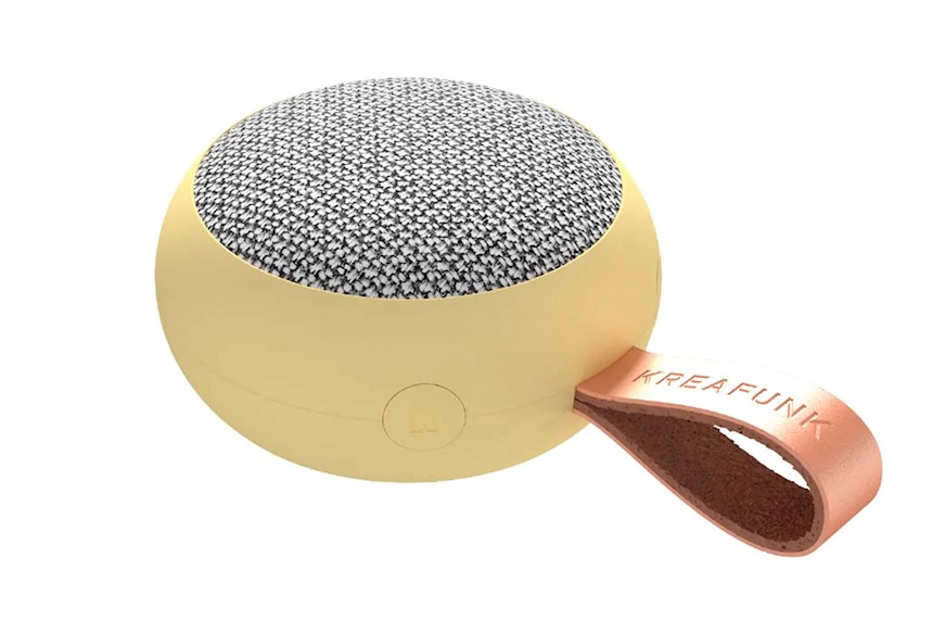 Diffusore musicale bluetooth aGO II Fabric Soft Yellow Kreafunk