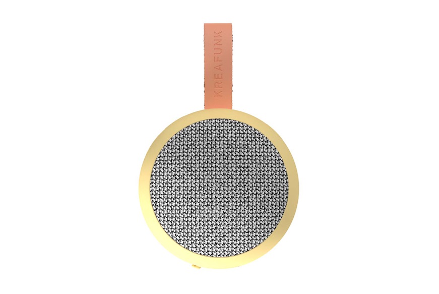 Diffusore musicale bluetooth aGO II Fabric Soft Yellow Kreafunk