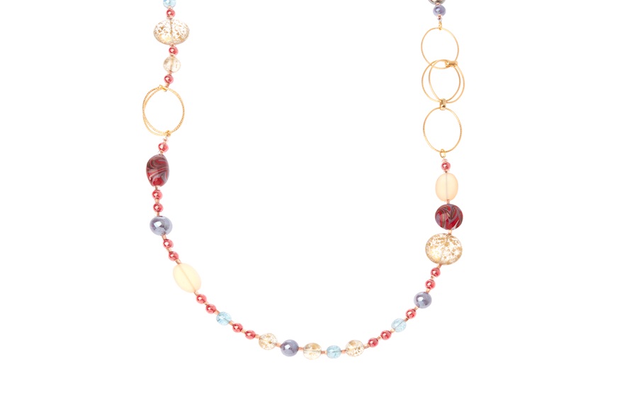 Collana Lunga Rain rosso Antica Murrina