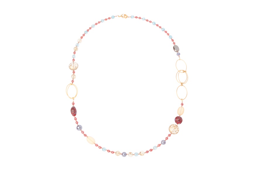 Collana Lunga Rain rosso Antica Murrina