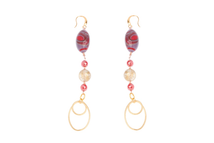 Long Earrings Rain red Antica Murrina