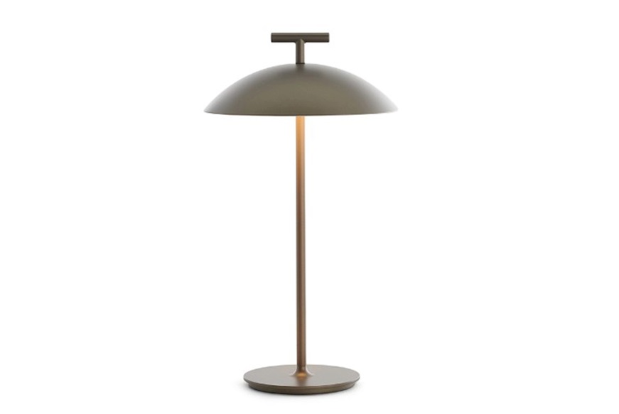 Table lamp Mini Geen-A steel bronze with dimmer battery Kartell