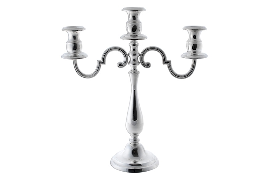 Candelabro argento a tre fiamme in stile Inglese Selezione Zanolli