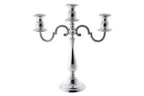 Candelabro argento a tre fiamme in stile Inglese Selezione Zanolli