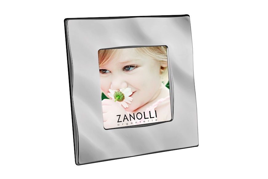 Picture frame silver with waved band Selezione Zanolli