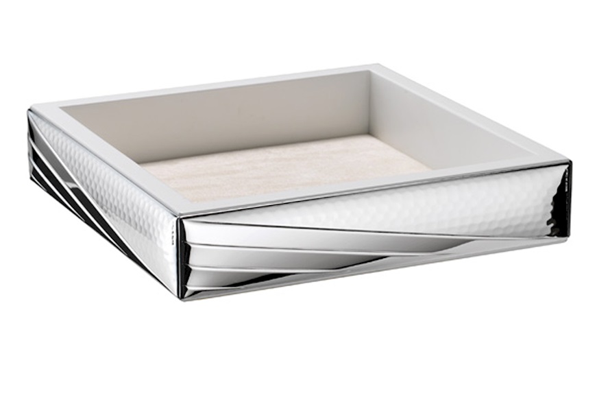 Svuotatasche quadro con decorazione a bande oblique Selezione Zanolli