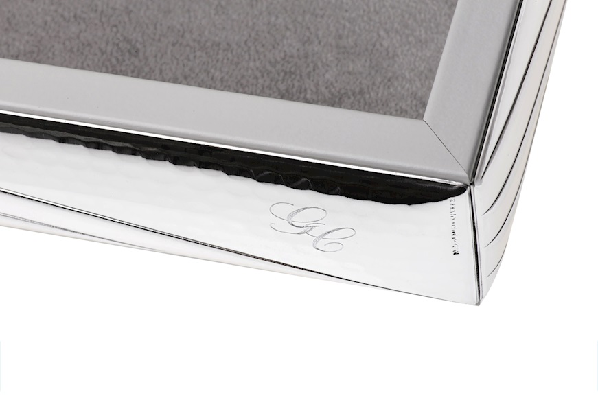 Svuotatasche quadro con decorazione a bande oblique Selezione Zanolli