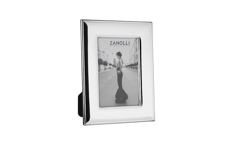 Picture frame with shiny band and wooden back Selezione Zanolli