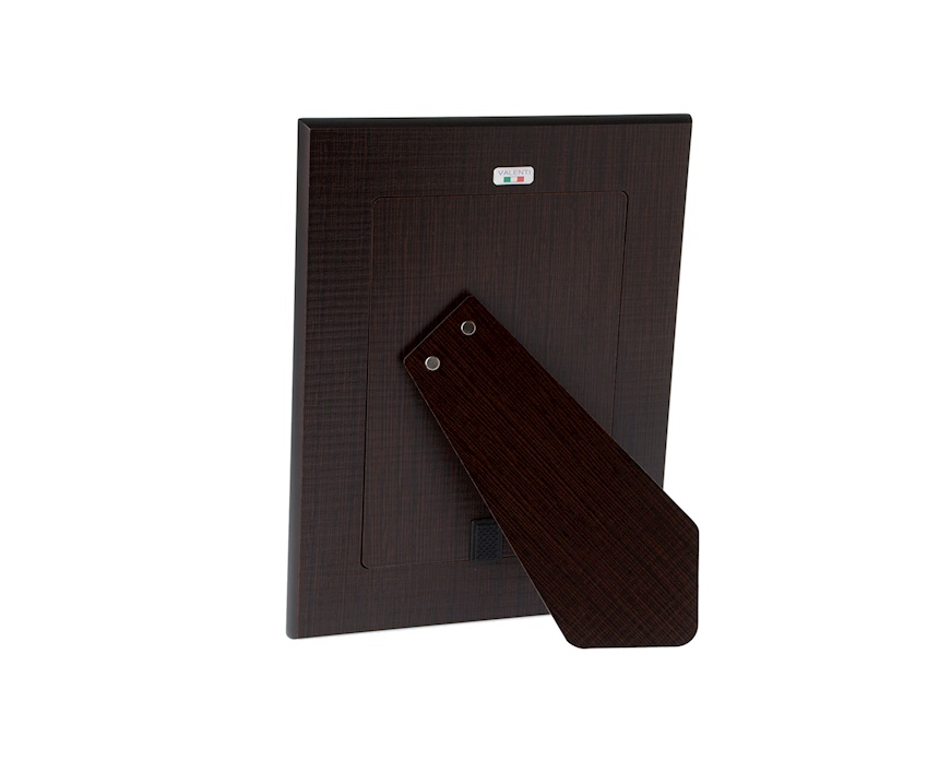 Cornice argento pvd a fascia lucida con retro in legno Selezione Zanolli