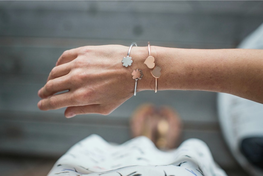 Bracciale con cuore in argento 