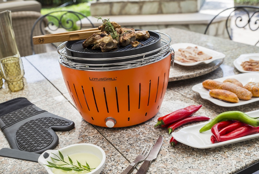 lotus-grill-barbecue-senza-fumo-arancio